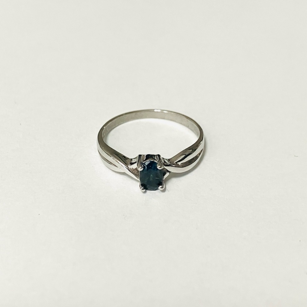Sterling Silver and Blue Stone Ring
